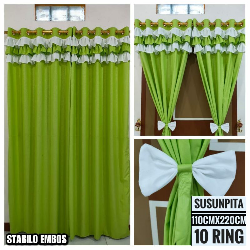 GORDEN RUMBAI SUSUN PITA SEMOKRING 10 MOTIF STABILO EMBOS