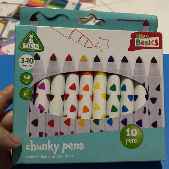 

10 spidol chunky pens