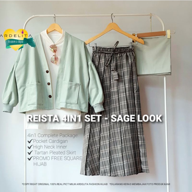 ORI 100% REISTA  SET  ROK  TERBARU  PAKET  HEMAT  LENGKAP  BAJU  OOTD  HIJAB  PREMIUM VIRAL SELEGRAM