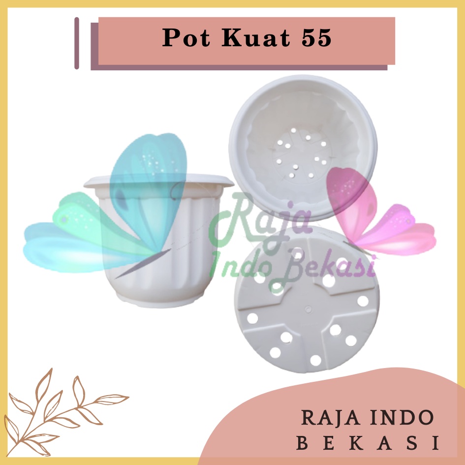 TEBAL &amp; MURAH Pot Kuat 50 55 Putih - Pot Besar Jumbo Murah 50cm 60cm Pot Besar Plastik Bahan Tebal - Pot Bunga Jumbo Putih Murah Grosir