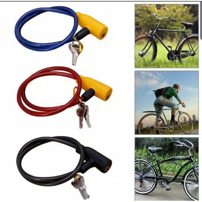 Kunci Gembok Sepeda / Bicycle Cable Safety Lock Berkualitas