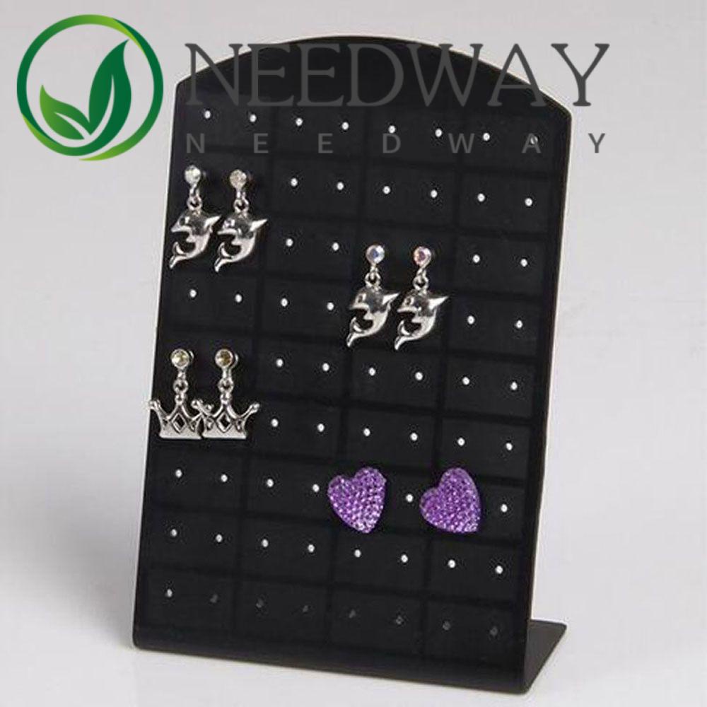 Rak Stand Holder Display Perhiasan Anting 48 / 72 Lubang Warna-Warni Bahan Plastik Untuk Wanita