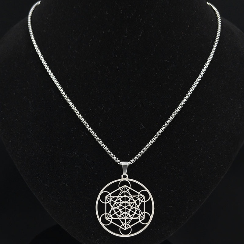 Kalung Liontin Jimat Solomon Angel Seal Metatron Gaya Klasik Untuk Pria Dan Wanita