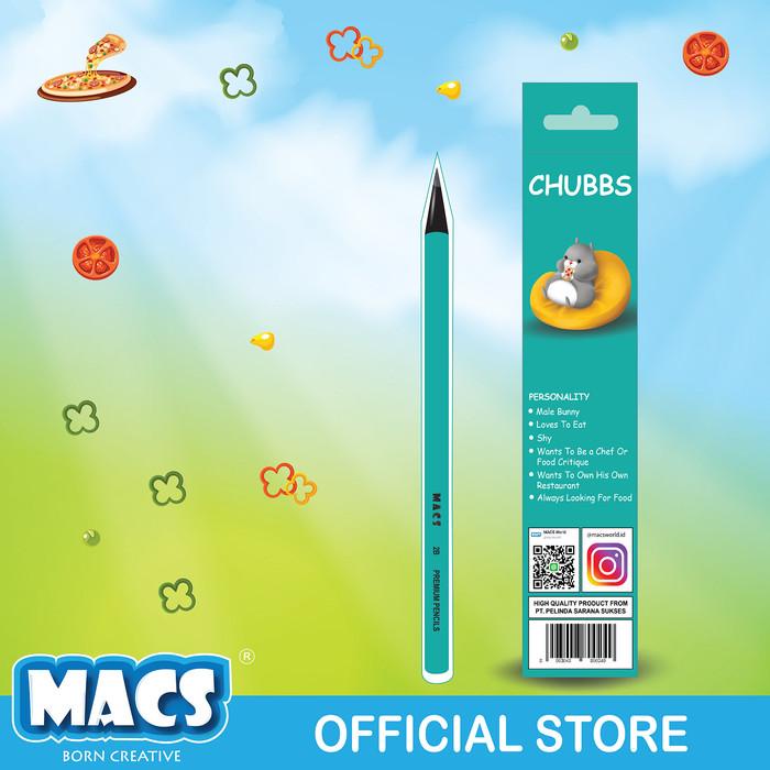

Macs 2B pensil hitam Premium segitiga - CHUBBS Best Seller