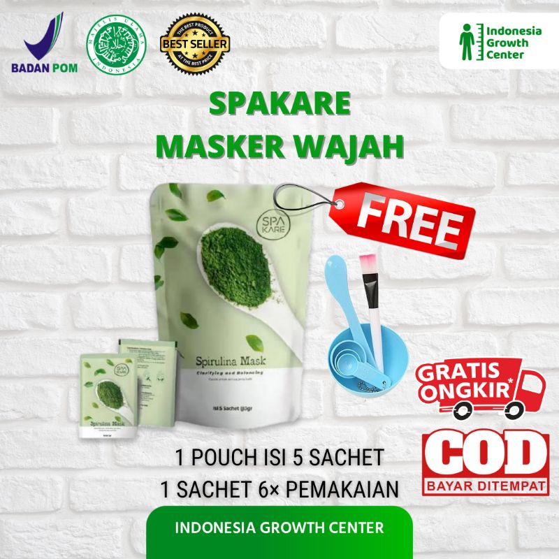 Spirulina Mask Tiens | Masker Spirulina COLLAGEN | MASKER SPIRULINA TIENS