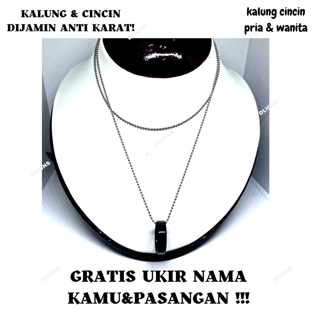 KALUNG LIONTIN CINCIN PRIA,KALUNG CINCIN PRIA,KALUNG CINCIN WANITA,GRATIS UKIR NAMA