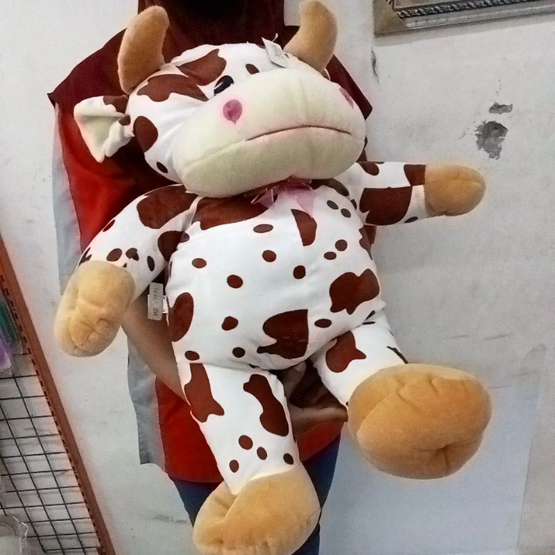 Boneka Sapi Berdiri Bahan Super Lembut Empuk Nyaman Aman Untuk Anak