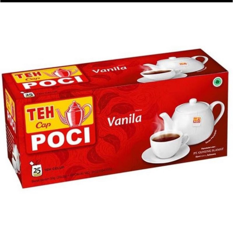 

1 box teh poci celup vanilla kemasan 25s