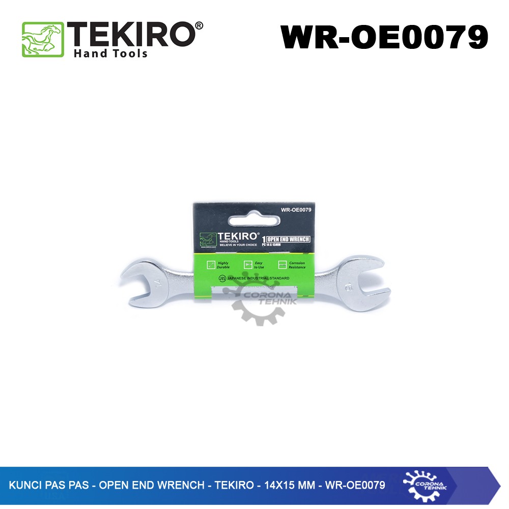 WR-OE0079 - Kunci Pas Pas - Open End Wrench - Tekiro - 14x15 mm