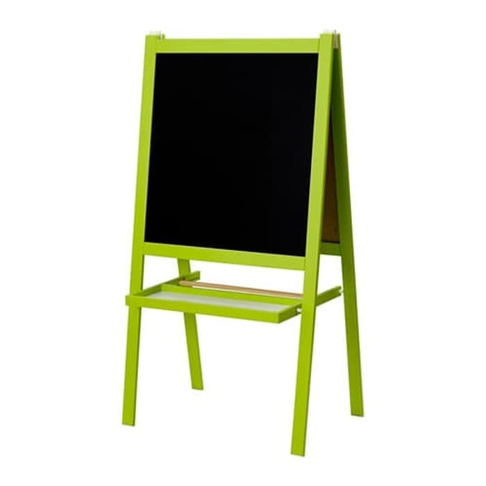 

blackboard Mainan Anak Mala Easel Papan Tulis Black White Board Kayu 2 in 1 no kapur spidol