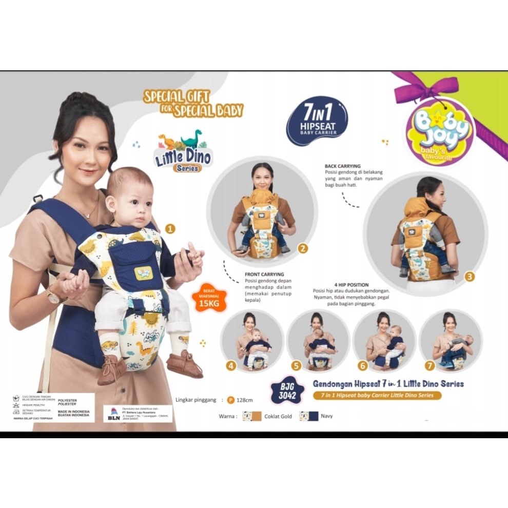 Baby Joy Gendongan Bayi Model Hipseat Little Dino Series