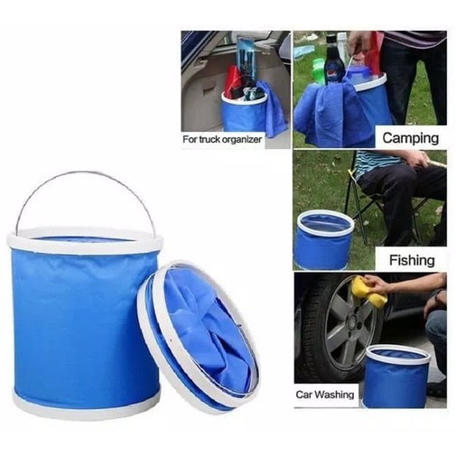 EMBER LIPAT FOLDABLE Portable Bucket SERBAGUNA Wadah Air CUCI MOBIL Motor Multifungsi