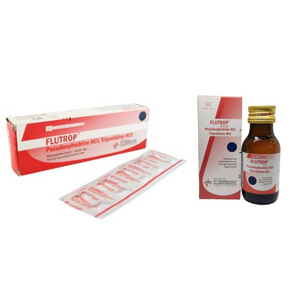 FLUTROP Tablet dan Flu trop Syrup - Obat Flu Pilek