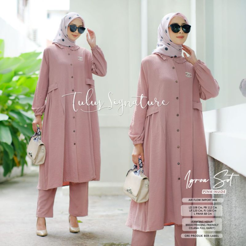 Set wanita polos adem / Igea set by tulus signature / Set wanita muslimah