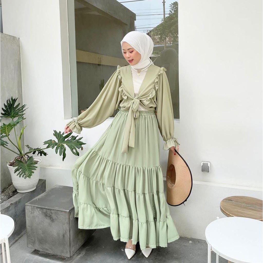 DISKON ELLEN SKIRT - ceruty skirt / basic skirt / rok basic / rok polos / casual skirt