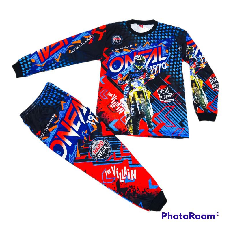 SETELAN BAJU MOTOR CROSS ANAK ANAK