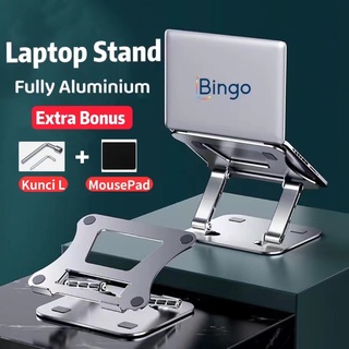 Aluminium Laptop Stand Holder Foldable Adjustable Meja Laptop