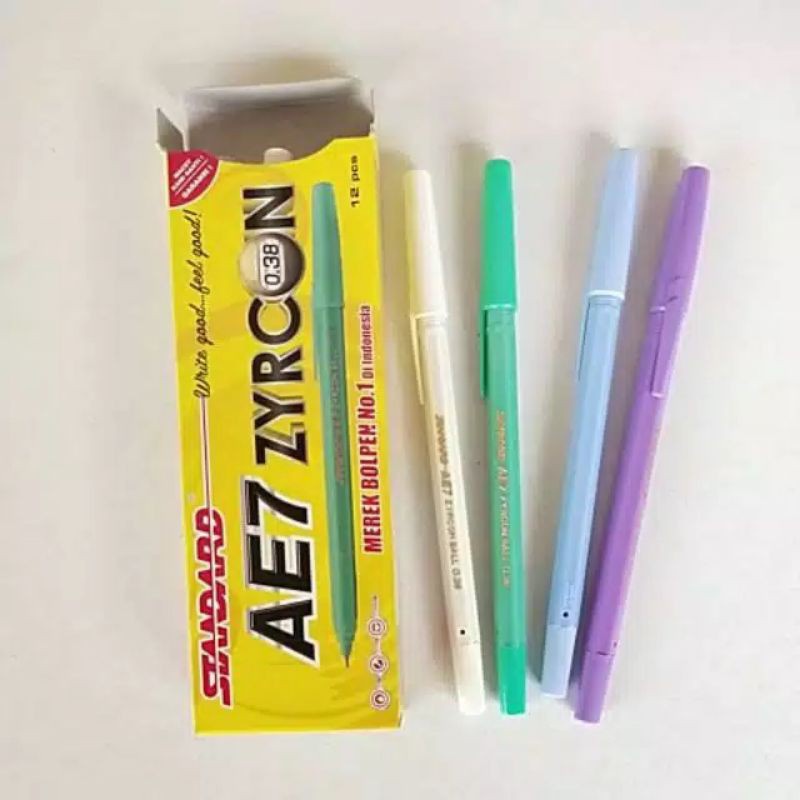 

Standard AE7 Warna Warni Zyrcon Bolpen Pena 0.38mm Murah [INSHOP]