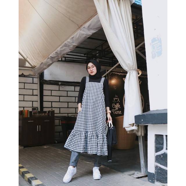 Oms || OVERALL WANITA KEKINIAN || OVERALL KOTAK KOTAK WANITA || TARTAN OVERALL || OVERALL REMPE