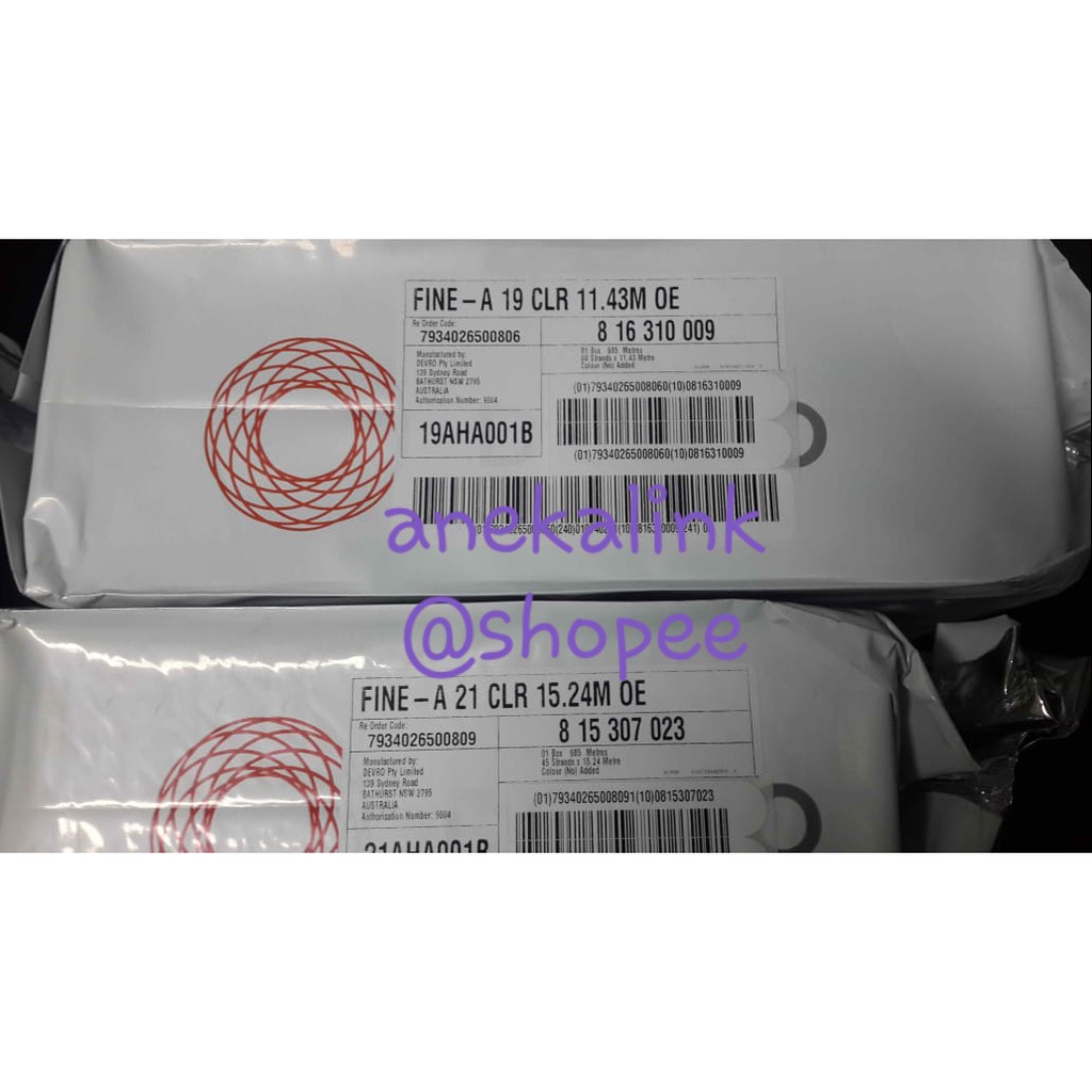 

Kulit/casing sosis collagen 19mm clear, Halal ex Australia (2roll/pack=Rp82.000,-)