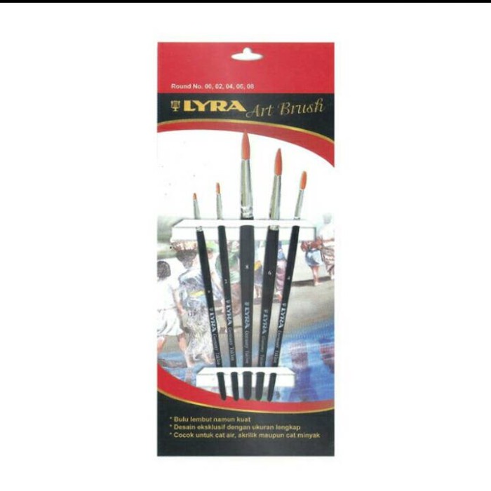 

Art brush round /kuas lukis /set LYRA