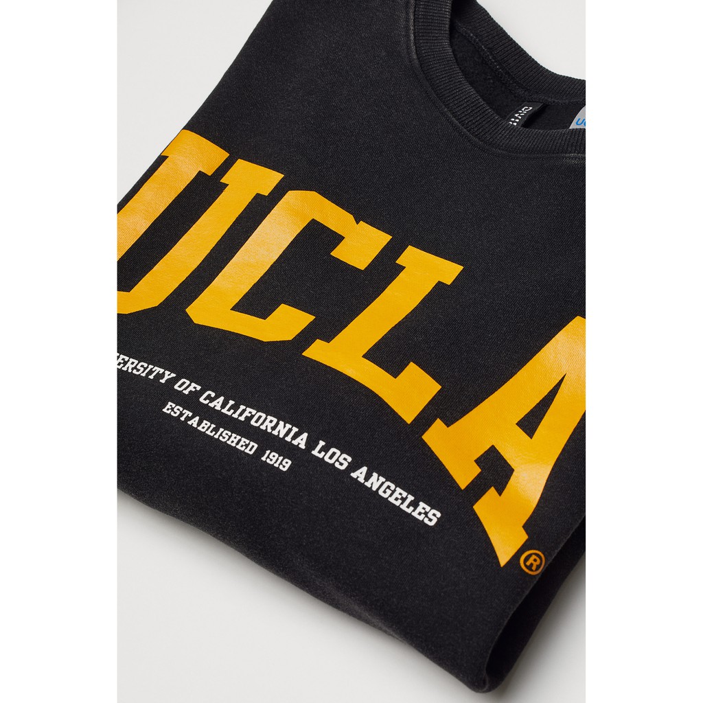 Crewneck UCLA Abu / HItam Premium Untuk Wanita Pria Lucu Dan Oversize