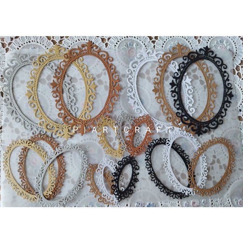 

Frame elips 3 (9 pcs) - dies cut / cut dies DIY Scrapbook /Journal vintage /album / frame foto