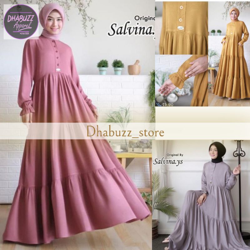 GAMIS DRESS WANITA ATASAN TUNIK  BY SALVINA STD06 GUD 041