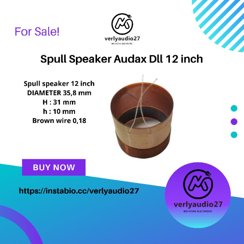 Spull Speaker 12 inch Diameter 35,8 mm Spul Audax Spull Capton Spul Acr Spull Universal Sepul Sepul 