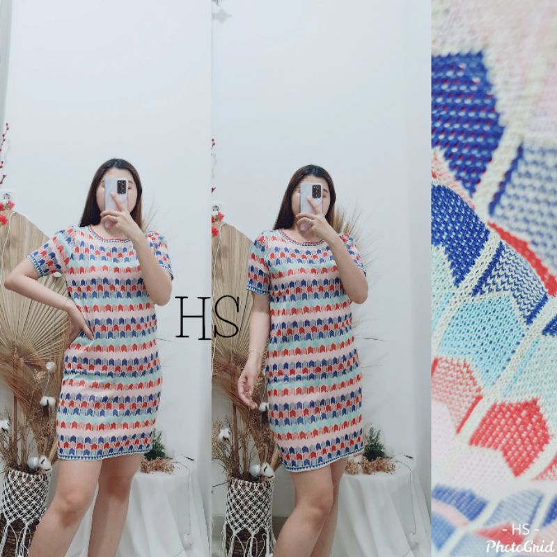 DRESS KNIT KOREA TRIBAL IMPORT KODE2859KOREA DRESS