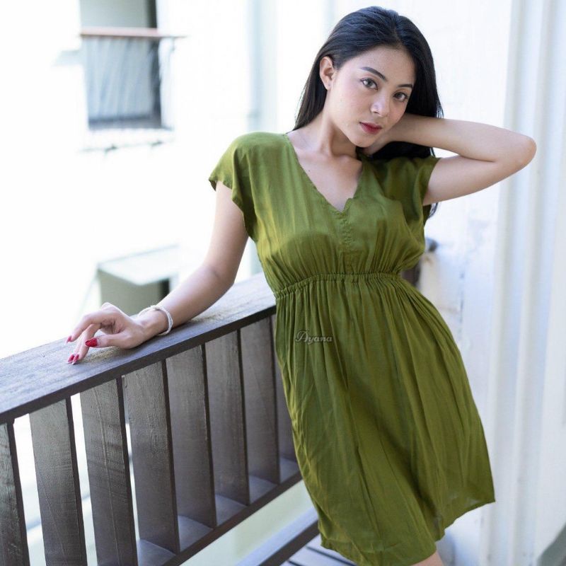 DASTER MANOHARA PENDEK POLOS BALI KEKINIAN/DASTER BALI RAYON PREMIUM-army