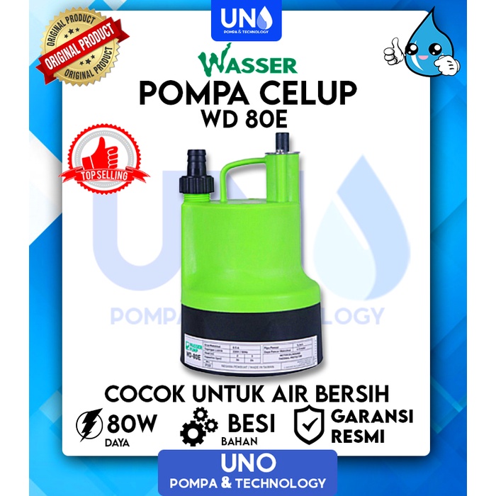 Pompa air Celup Non Otomatis Wasser WD-80 E / WD 80 E / WD80E