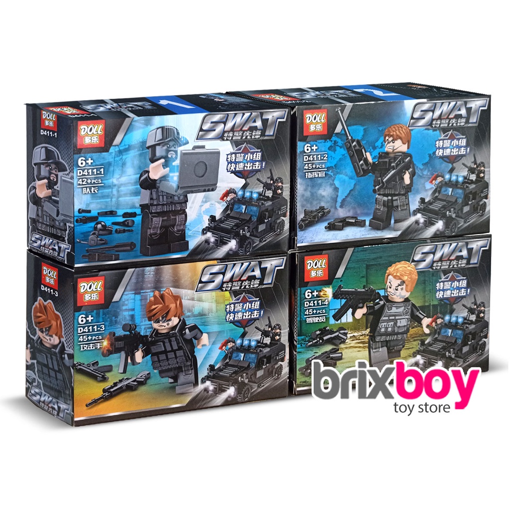 Mainan Tentara SWAT Brick Army Tank Minifigure - Kado Anak Laki Laki