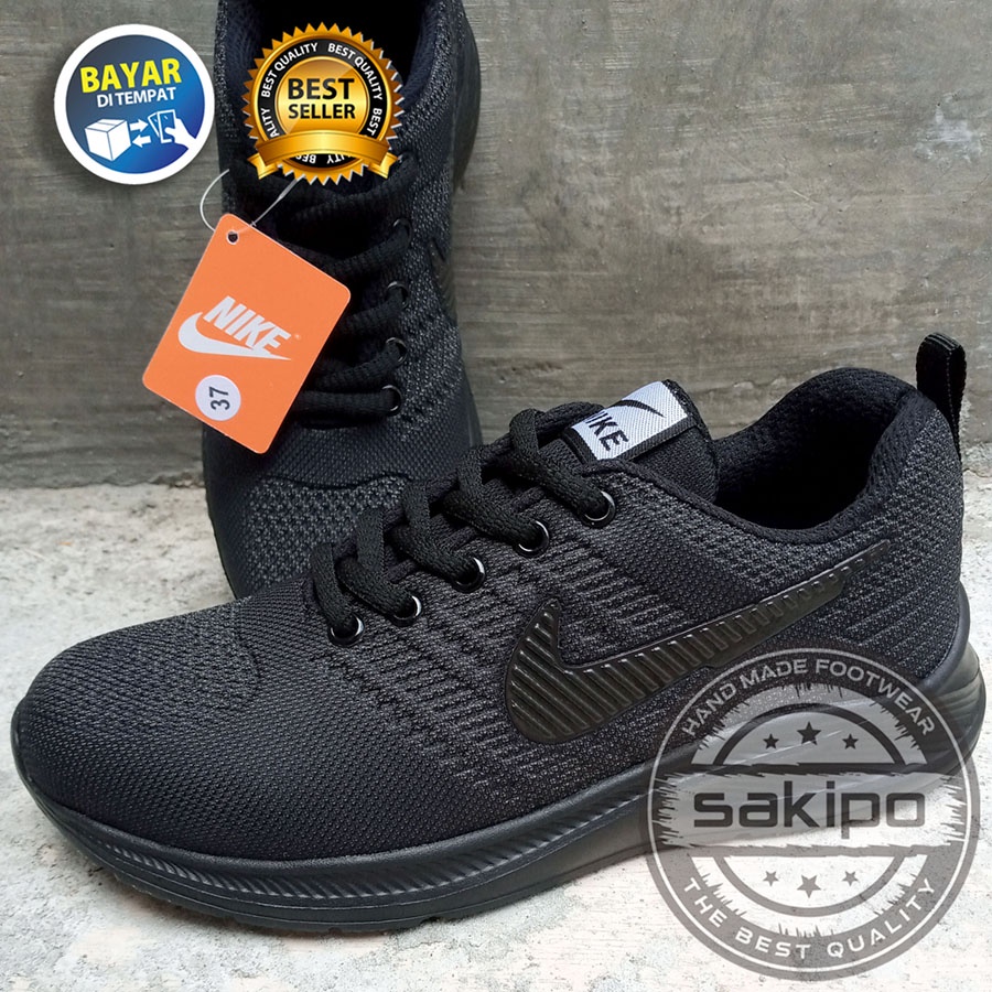 PROMO ANAK SEKOLAH !! SEPATU SEKOLAH HITAM POLOS SD SMP SMA SMK KULIAH / SEPATU KERJA JOGGING HITAM PRIA WANITA / SEPATU OLAHRAGA SENAM AEROBIK / SEPATU JOGING LARI RINGAN DIPAKAI / SAKIPO