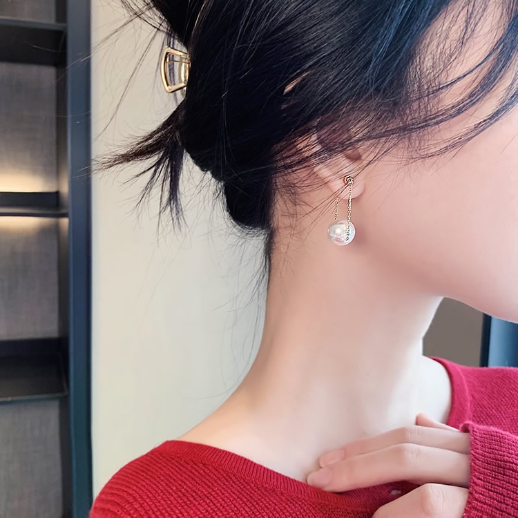 Anting S925 Silver Needle Aksen Mutiara Kecil Gaya Korea Untuk Wanita