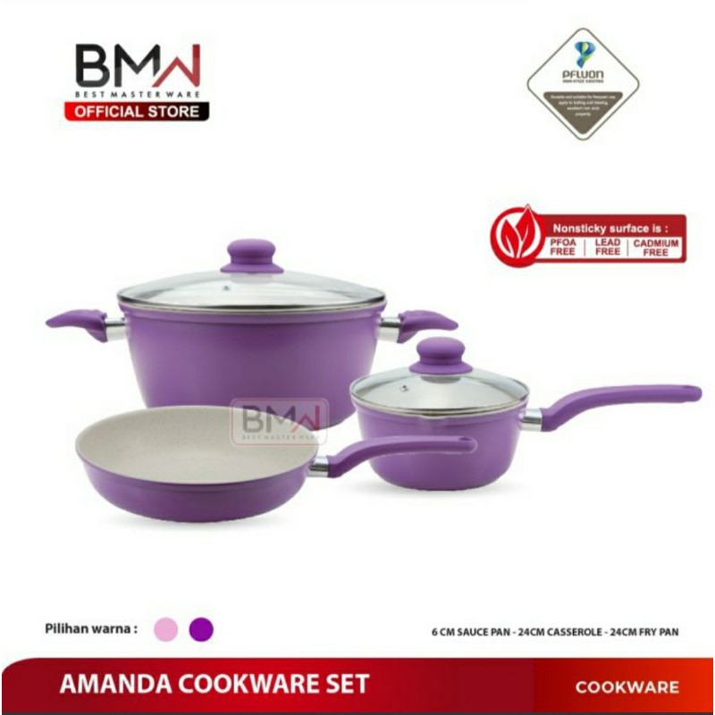 Panci Set Teflon Cookware Kitchen Ware