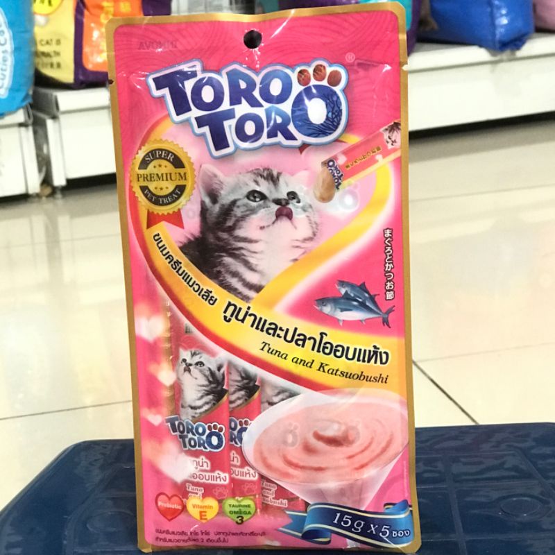 Toro Toro Creamy 75 gr isi 5 Snack Kucing - Tuna Katsuobushi