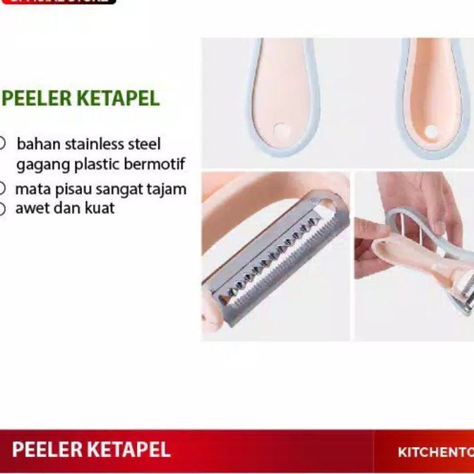 2 in 1 peeler parutan pengupas serutan slicer buah sayuran kentang wortel pisau kupas/ pengupas kulit buah