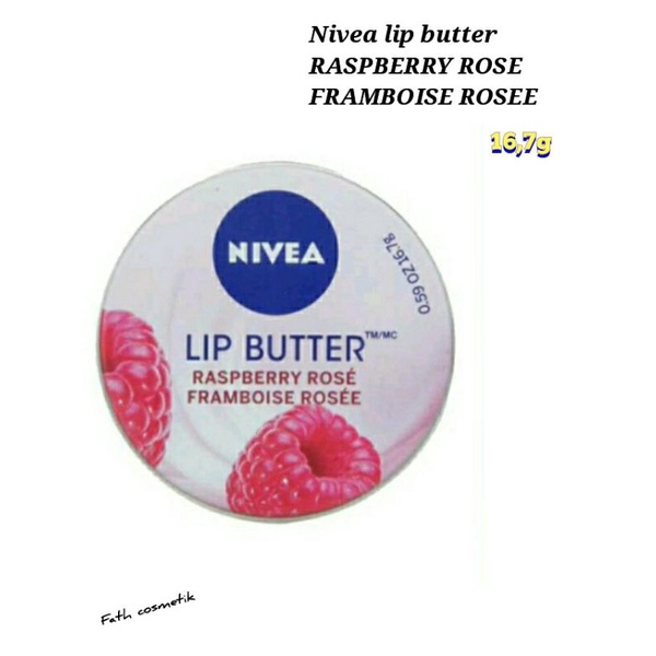 [pelembap bibir] Nivea lip butter raspberry rose,framboise rosee 16,7g