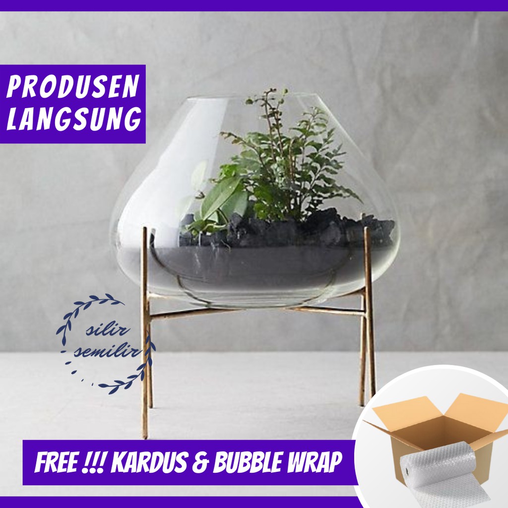 SS12 dudukan standing pot tawon bunga monstera kaktus hias plastik bahan besi gantung minimalis