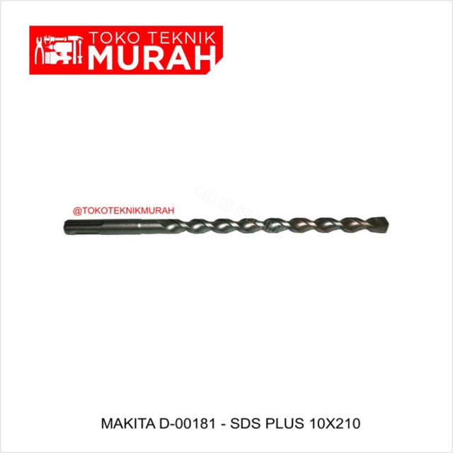 Makita D-00181 Mata Bor Beton 10x210 mm Masonry Drill Bit 10 x 210