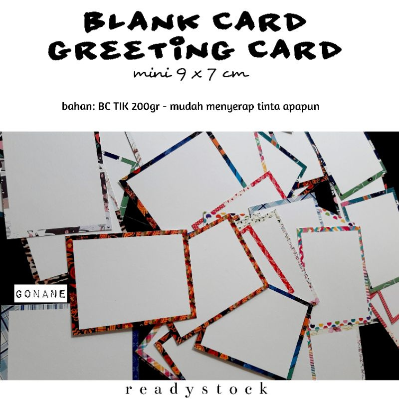 

BLANK CARD -KARTU UCAPAN- THANK YOU CARD