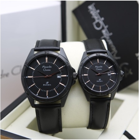Original Jam tangan pria & wanita Alexandre Christie AC1011/Ac 1011, Leather