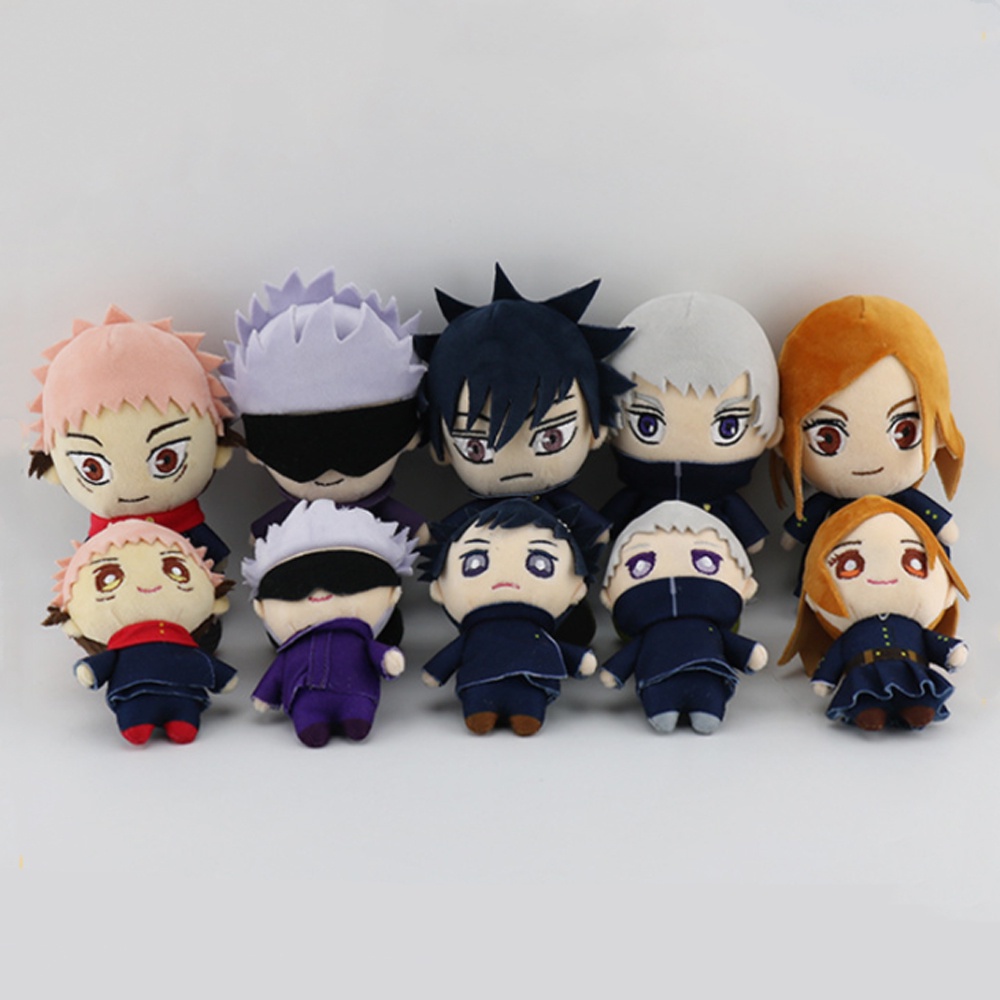 Needway  Anime Jujutsu Kaisen Child Gift Plush Doll Jujutsu Plush Fushiguro Megumi Pendant Stuffed Toys Gojo Satoru Kugisaki Nobara Cosplay Doll Yuji Itadori