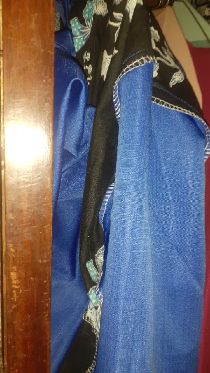 Batik Couple Keluarga Sania Ruffle Ori Ndoro Jowi Dnt Cibulan Biru