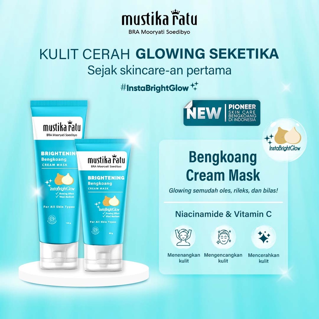 MUSTIKA RATU Brightening Bengkoang Series - Facial Wash Toner Moisturizer Mask Body Serum