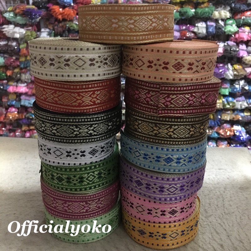 Pita Dubai 3cm / Pita Dayak / Renda Dubai / Renda Dayak (Per Yard)