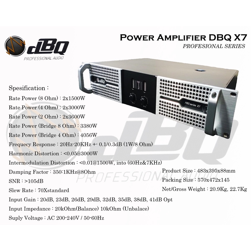 Power Amplifier DBQ X7 Profesional Edition