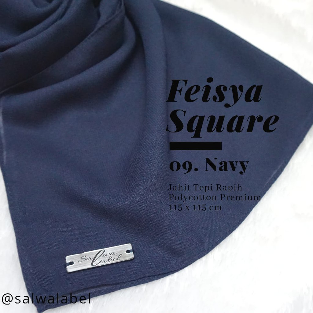 Hijab Feisya Square - Navy