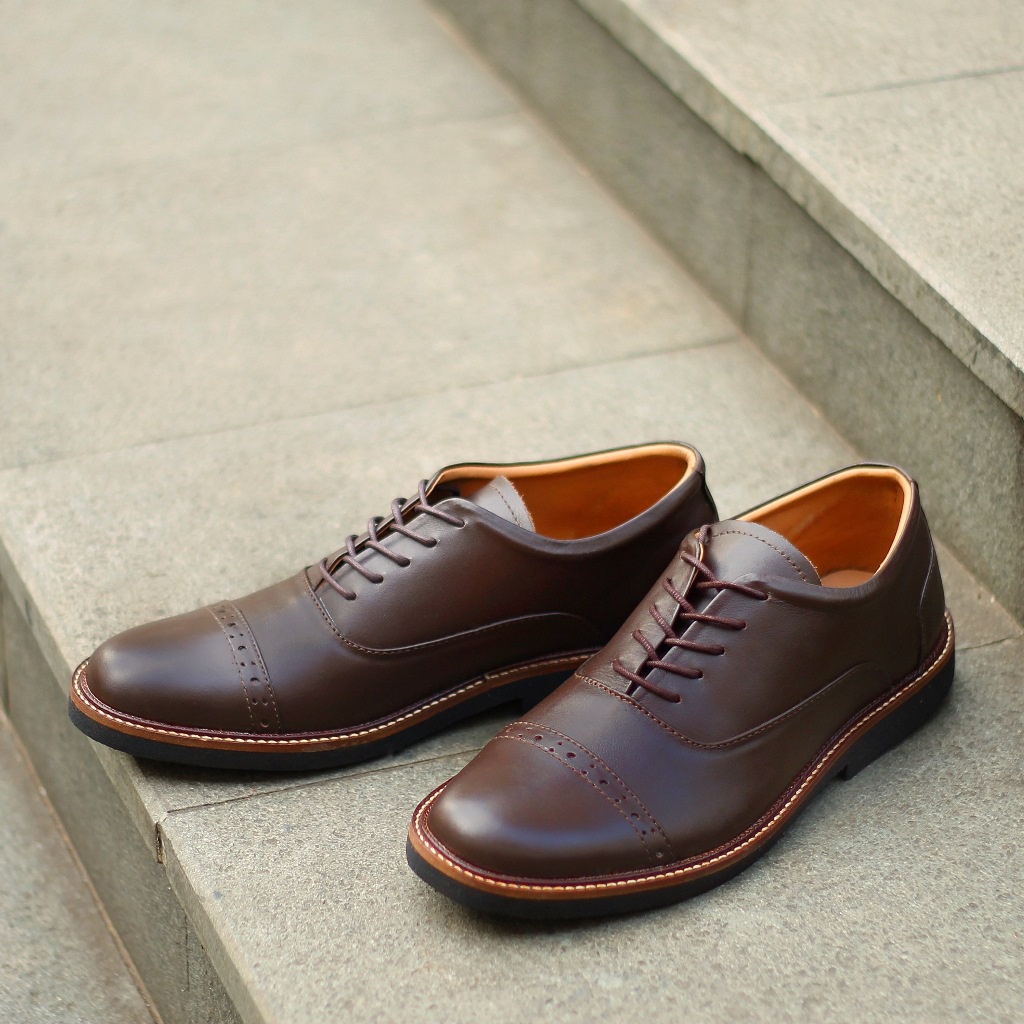 JAZZ 2.0 SERIES ORIGINAL x REYL MAN Sepatu Kulit Sapi Asli Pria Formal Pantofel Kerja Kantor Dinas Resmi Guru Kantoran Pesta Undangan Kondangan Nikah Modern Casual Oxford Derby Genuine Leather 2.0 Footwear Big Size Jumbo Ukuran Besar 44 45 Keren Branded